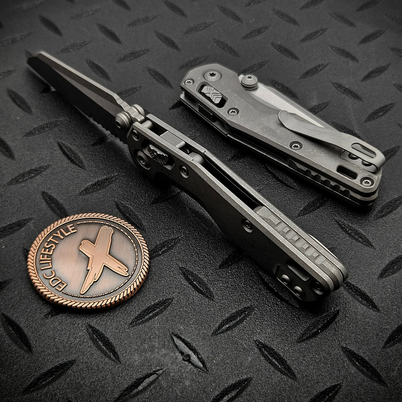 Microtech MSI Mini Slab Side Titanium Apocalyptic 210M-11APMS1 Marfione ...