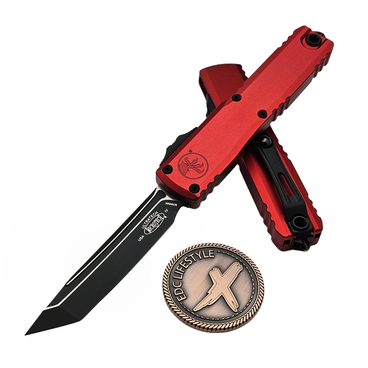 Microtech Ultratech Gen IV Red T/E 3.55" Black Standard M390MK 11234-1RD