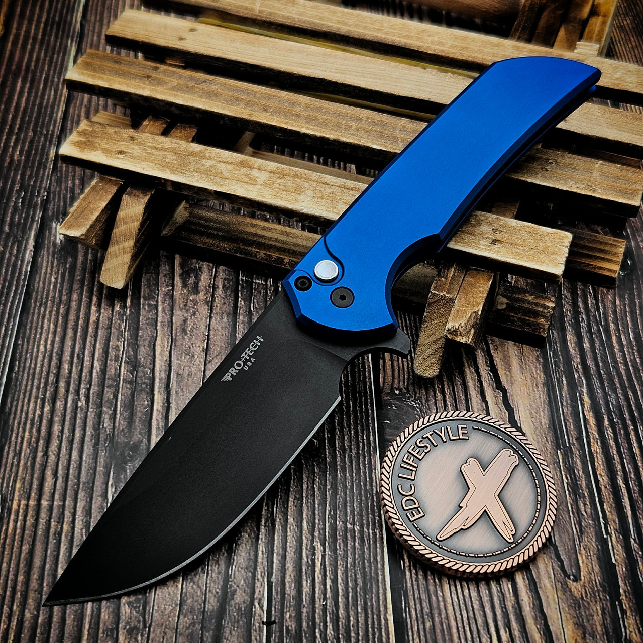 Pro-Tech Mordax Blue Button Lock 3.5