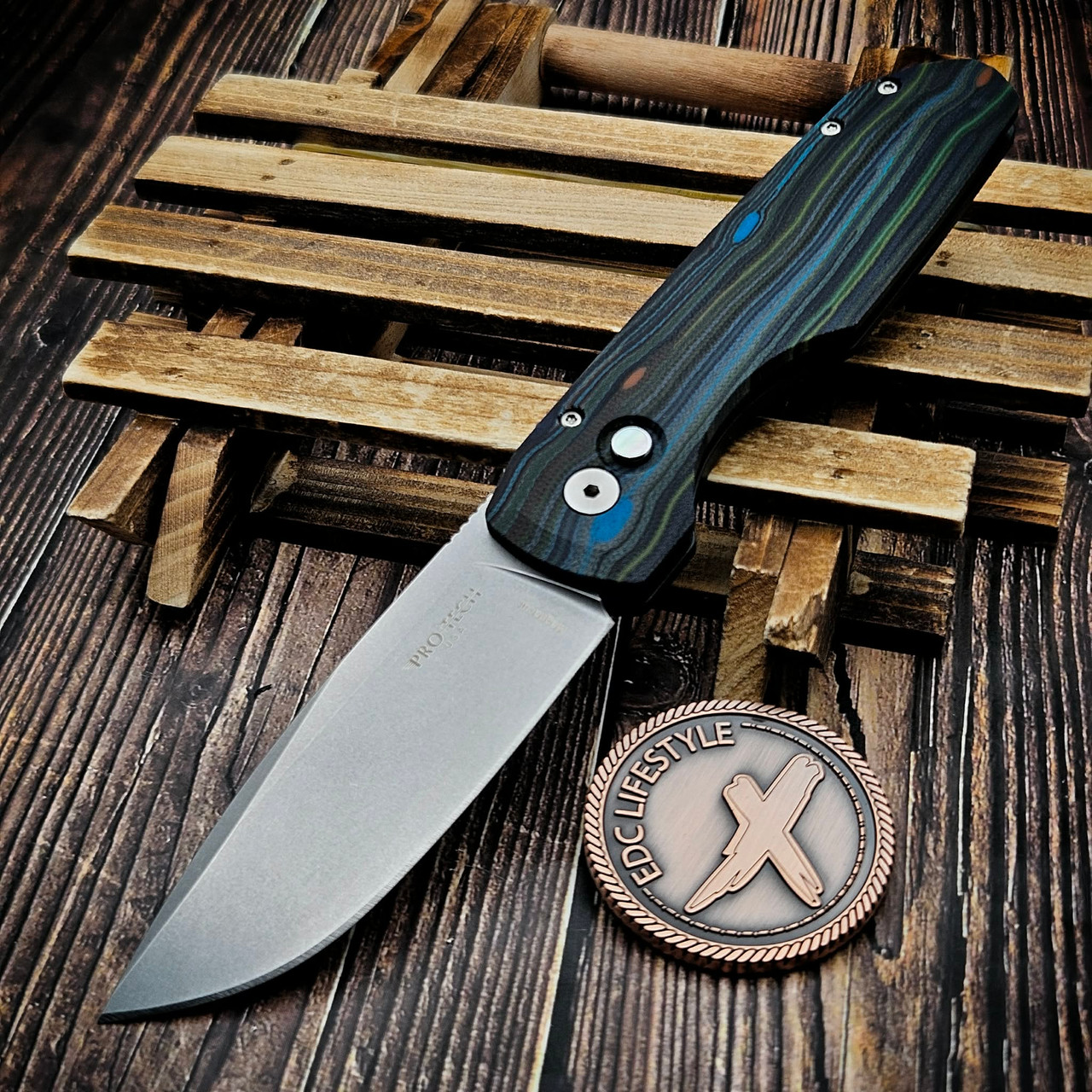 Pro-Tech Vero Synapse Starry Night G-Micarta 3.5