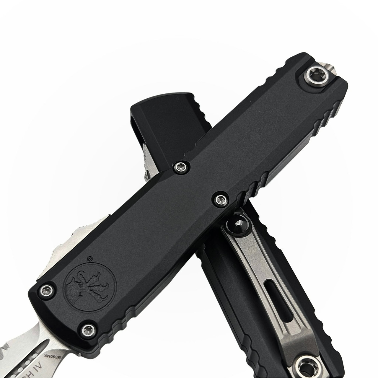 Microtech Ultratech Gen IV Black D/E Double Full Serrated 3.55" M390MK ...