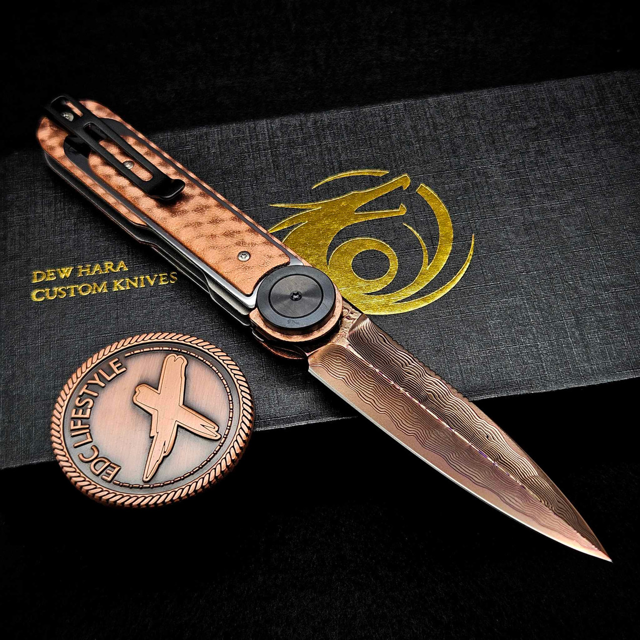 Dew Hara Infinity VG-10 Damascus Copper/Jeweling 1 of 1