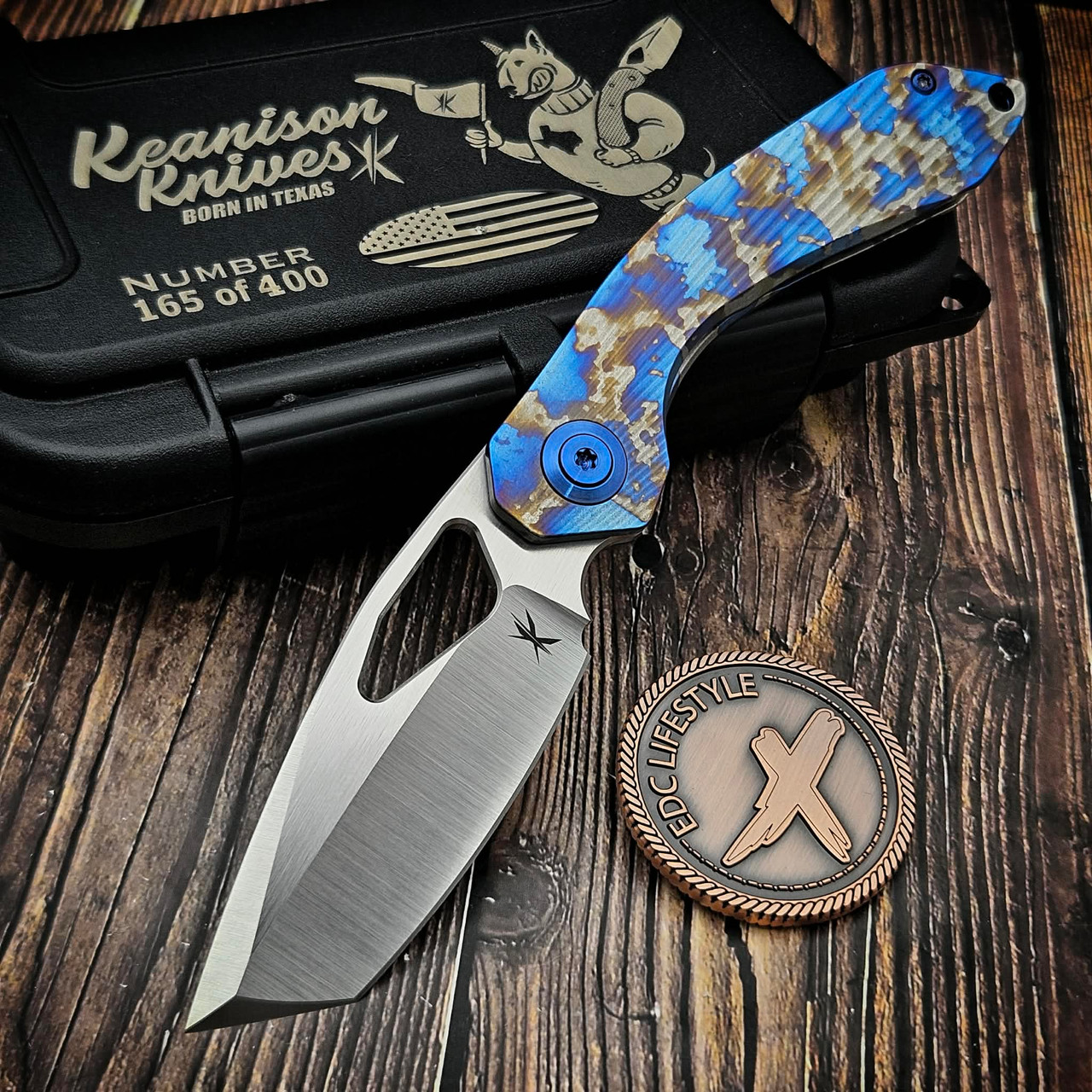 Keanison Knives Bull Terrier Titanium Handle 3.3