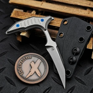Microtech/Bastinelli Bee 218-10MS3 Bee Push Dagger Stonewash Ti Scales & Blue Ti HW