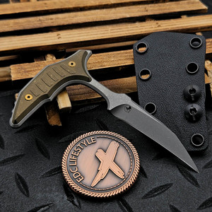 Microtech/Bastinelli Bee 218-10APMS2 Bee Apocalyptic Push Dagger Antique Bronze Ti Scales & Bronze Ti HW