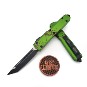 2020 サンダース #114 GEM M10 Microtech Ultratech 122-1Z Zombietech Double Edge Black Standard