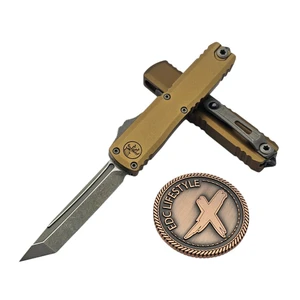 Microtech UTX-70 Gen IV Tan 2.5" T/E Apocalyptic 11494-10APTA by EDC Lifestyle