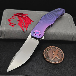 Holt Bladeworks Renegade 309 Bent Starburst Timascus Collars