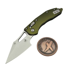 Microtech M-Stitch Ram-Lok Manual OD Green Stonewash 3.0" S/E 169MRL-10OD by EDC Lifestyle