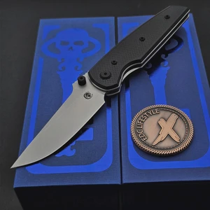 Chaves Jake McCoy Disciple Street Black Knurled Aluminum 154CM Stonewash Black PVD Ti HW