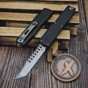 Microtech UTX-70 Gen IV Black 2.5" Hellhound T/E Stonewash 14194-10S