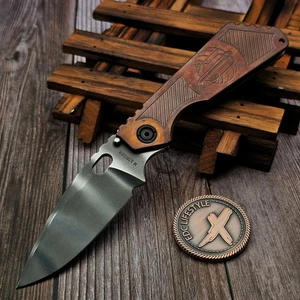 Strider SMF FWP Copper 4" Tiger Stripe Spearpoint