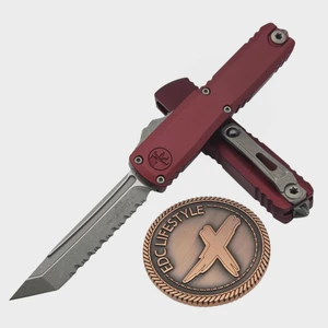 Microtech UTX-70 Gen IV Merlot 2.5" T/E Full Serrated Apocalyptic 11494-12APMR