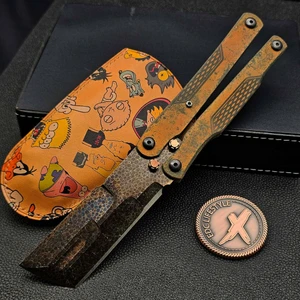 TASKnives Hydra Dargonskin Rusty Tank Balisong S1
