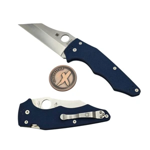 Spyderco YoJumbo Cobalt Blue G10 3.98" Wharncliffe SPY27 C253GPCBL
