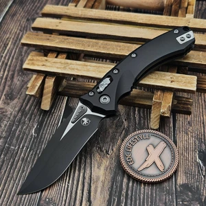 Microtech Amphibian Mini Ram-Lok Black Aluminum 3.25" S/E 137MRL-1