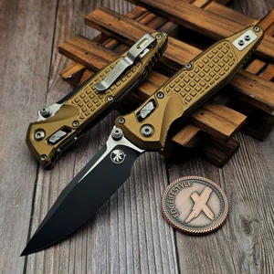 Microtech Socom Ram-Lok Tan Aluminum Frag 4.00" S/E Black 160RL-1FRTA By Edc Lifestyle