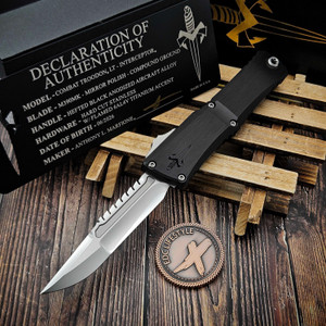 Marfione Custom Combat Troodon Gen III Interceptor Mirror Polish Flamed Ti Accent