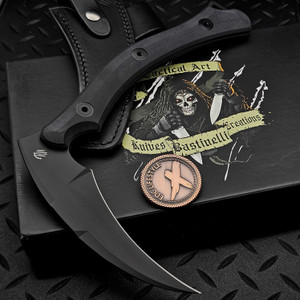 Bastinelli Knives Reapertac Scythe Black G10 6.7"