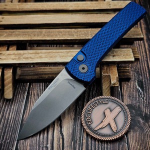 Pro-Tech Chaves Scapegoat Blue Compact Auto Carbide 3.15" Stonewash RCS1105-Blue