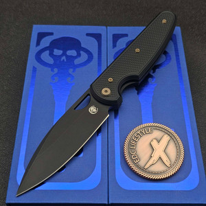 Chaves Brad Blount Phase 229 Black Knurled Aluminum 154CM Black PVD Bronze Ti HW