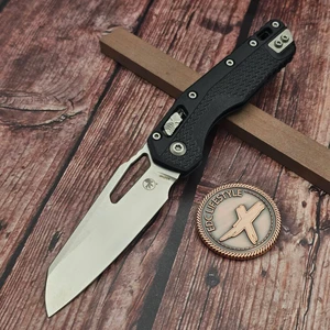 Microtech MSI Ram-Lok Manual Black Polymer Tri-Grip S/E Stonewash 210T-10PMBK - Preowned