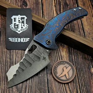 Borka Blades/Ti2 Design Black Hula Winged Skull Rock Grind Shylock - Preowned