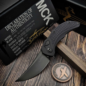 Marfione Custom Brachial DLC Two-Tone Stonewash Flamed Ti Bkacspacer S/N 002- Preowned