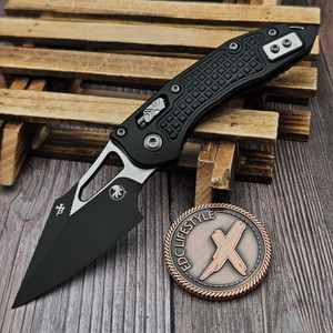 Microtech M-Stitch Ram-Lok Manual Black Frag 3.0" S/E 169MRL-1FR