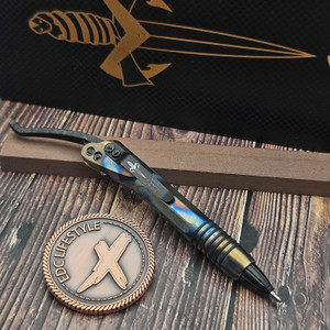 Marfione Custom Siphon II Flamed Titanium Lightning Strike Carbon Fiber Lever - Preowned