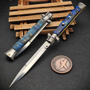 Franke Beltrame 11" Stiletto Bayonet Blue Briar Wood