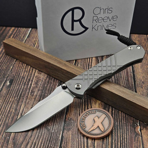 Chris Reeve Knives CRK Umnumzaan Titanium Drop Point Glass Blasted Magnacut UMN-1012 - Preowned TG
