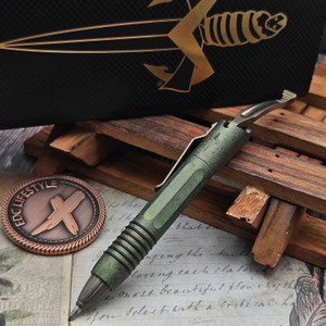 Marfione Custom Siphon II Antique Green Slab Titanium w/Bronze Ti Lever 401-AGSSTIBZ-MCK by EDC Lifestyle