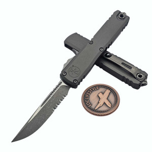Microtech Ultratech Gen IV Natural Clear S/E Partial Serrated 3.55" Apocalyptic 11214-11APNC by EDC Lifestyle