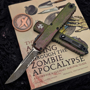 Microtech Ultratech Gen IV Outbreak Deep Engraved S/E 3.55" Partial Serrated 11214-2OBDS