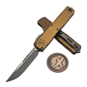 Microtech Ultratech Gen IV Tan S/E 3.55" Apocalyptic 11214-10APTA