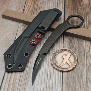 Microtech Bastinelli DLC Feather Fixed Blade 215-1DLCS S/N 001- Preowned