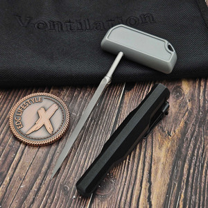 Bastinelli Knives Ventilation SandBlasted Smooth Handle, Satin Spike