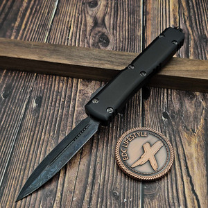 Microtech Ultratech D/E DLC Damascus 122-16DLCTSH S/N 011- Preowned