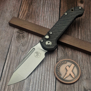 Microtech LUDT Marfione Select Slab Carbon Fiber T/E Stonewash Bronze Ti Accent 1136-10MS13 - Preowned