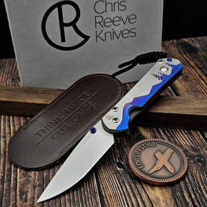 Chris Reeve Knives CRK Small Sebenza 31 Unique Graphic Night Sky Mother of Pearl Drop Point Magnacut S31-1408 - Preowned