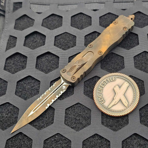 Microtech Dirac Plague Outbreak D/E Partial Serrated 225-2PLOBS by EDC Lifestyle
