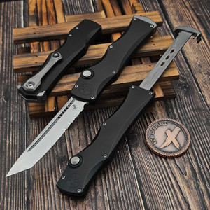 Microtech Marfione Select Halo IV Tanto Edge Partial Serrated Stonewash 1151-11MS1