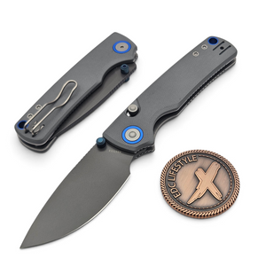 Vosteed Porcupine Grey G10 Button Liner Lock 2.99" S/E Destroyer Grey VS-A2612 by EDC Lifestyle