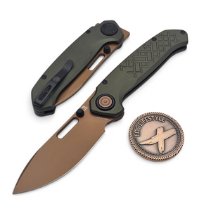 Vosteed Zander Olive Green Aluminum Vanchor Lock 3.4" S/E Copper Dune VS-A4604 by EDC Lifestyle
