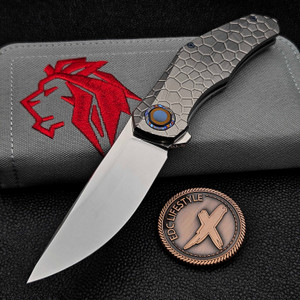 Holt Bladeworks Renegade 324 Turtle Black Timascus Collars