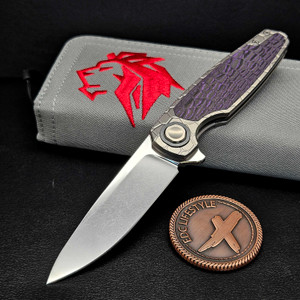 Holt Bladeworks Morpheus MP1968 Turtle Crystal Zirc Collars & Purple CarboTi