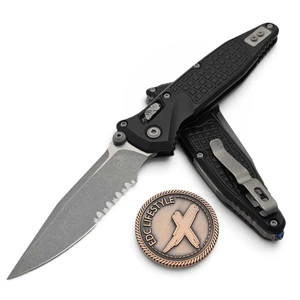 Microtech Socom Ram-Lok Black Aluminum Frag 4.00" S/E Apocalyptic Partial Serrated 160RL-11APFR by EDC Lifestyle