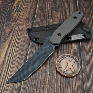 Blackside Customs 1/2 Tone Midnight Kimura Tanto Fixed Blade Knife