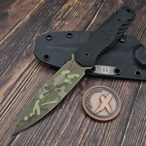 Blackside Customs Tan Multicam Phase 7 SDM Fixed Blade Knife